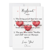 Tarjeta de definición divertida para novio