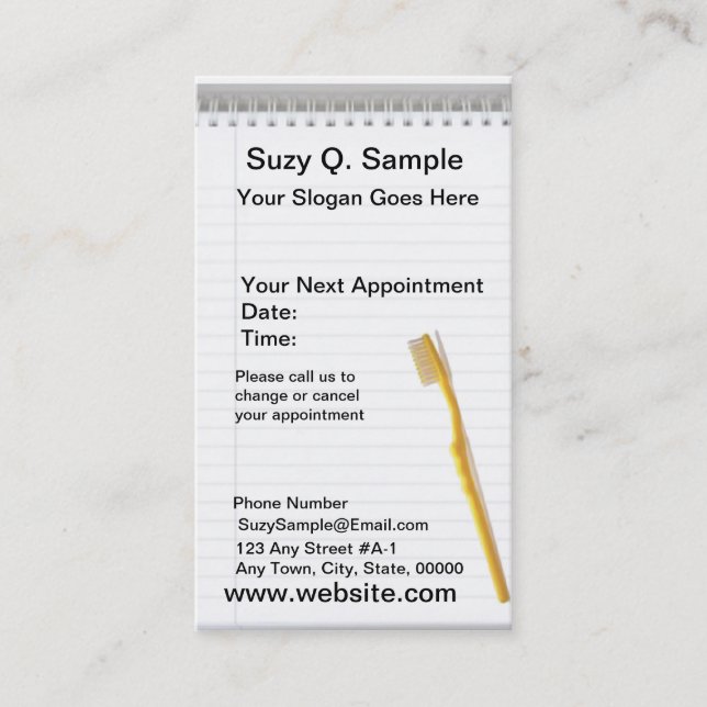 Tarjeta de dentista (Anverso)