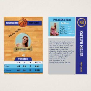 Tarjeta de deportes comercial del baloncesto azul