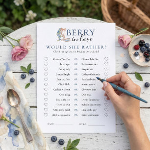 Tarjeta de Desayuno Nupcial Berry in Love ¿Qué Pre