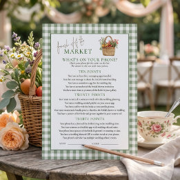 tarjeta de Desayuno Nupcial Gingham Market What's 