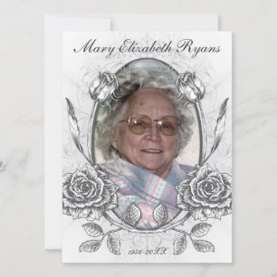 Tarjeta de descanso conmemorativa para Rosas flora
