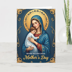 Tarjeta de descanso del día de la madre opulenta