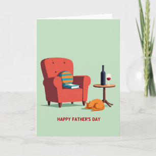 Tarjeta de descanso del Día del Padre floral