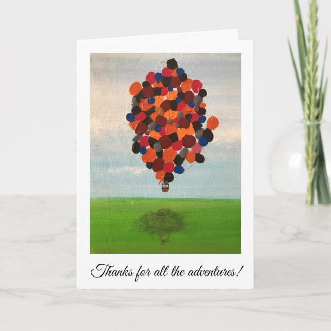 Tarjeta de descanso - ¡Gracias por las aventuras! (Anverso)