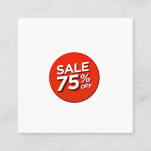 Tarjeta de descuento 75% de descuento