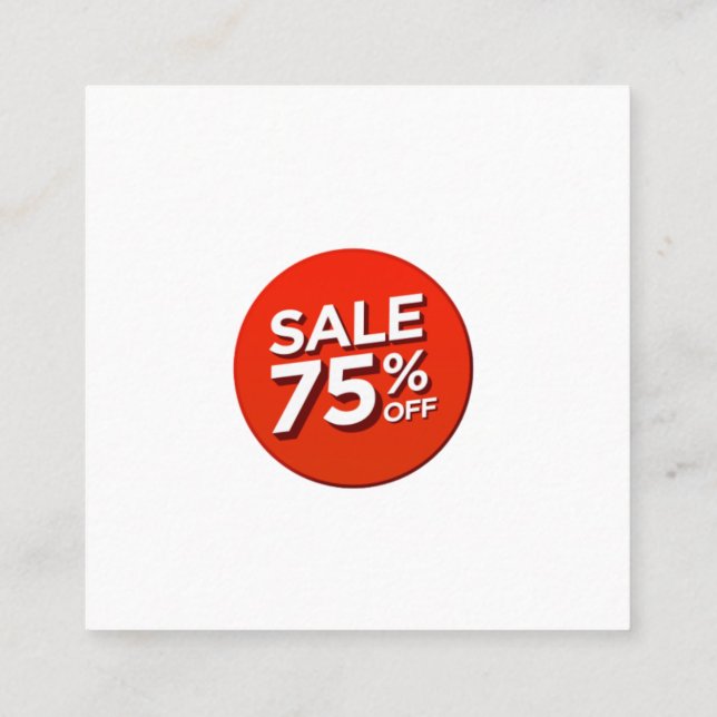 Tarjeta de descuento 75% de descuento (Reverso)