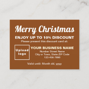 Tarjeta de descuento Brown para Navidades de Negoc