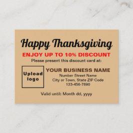Tarjeta de descuento Business Thankending Light Br