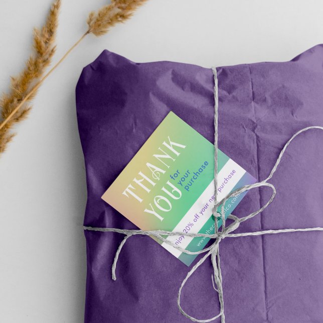 Tarjeta de descuento cuadrada de degradado (Subido por el creador)