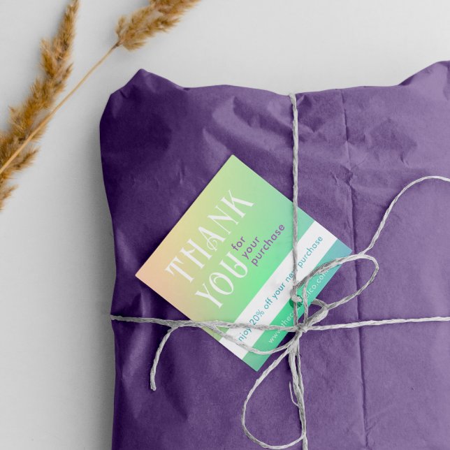 Tarjeta de descuento cuadrada de degradado (Subido por el creador)