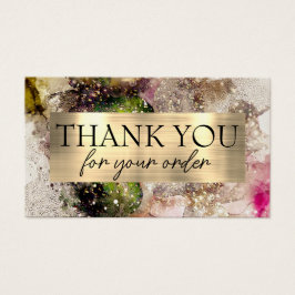 tarjeta de descuento de acuarela verde rosa