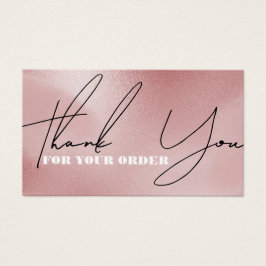 tarjeta de descuento de agradecimiento rosa rosa