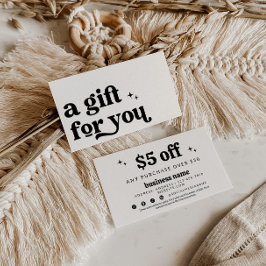 Tarjeta de descuento de cupón Retro Groovy