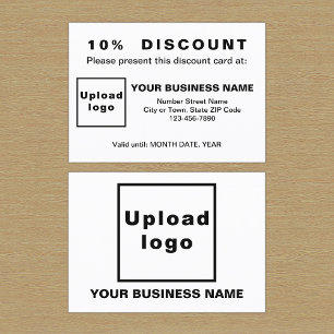 Tarjeta de descuento de diseño en blanco y negro p