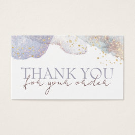 tarjeta de descuento de formas de acuarela de purp