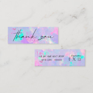 tarjeta de descuento de gema opal púrpura