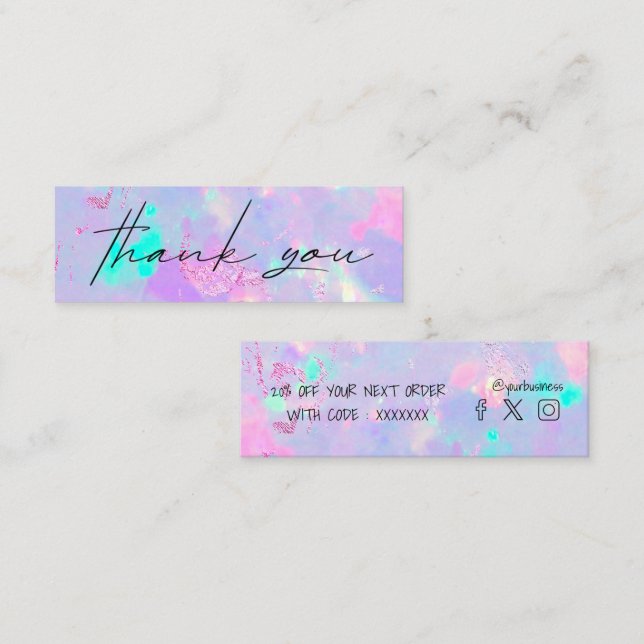 tarjeta de descuento de gema opal púrpura (Anverso / Reverso)