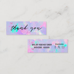 tarjeta de descuento de gema opal púrpura