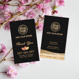 Tarjeta de descuento de la tienda de agradecimient