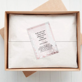 Tarjeta de descuento de Purpurina moderna