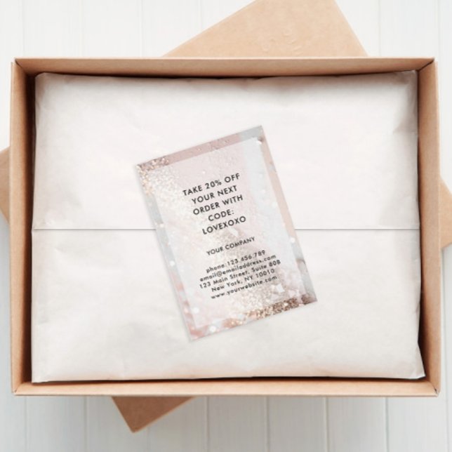 Tarjeta de descuento de Purpurina moderna (Subido por el creador)