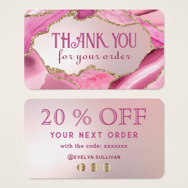 Tarjeta de descuento de Relieve metalizado falso d (Anverso y reverso)