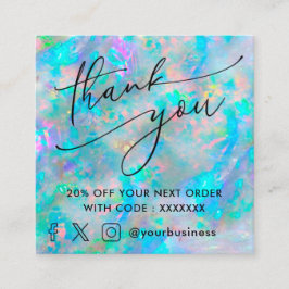 tarjeta de descuento de textura inspirada en opal