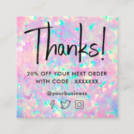 tarjeta de descuento de textura opal brillante