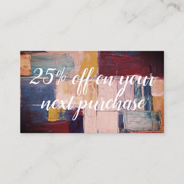 Tarjeta de descuento de ventas y negocios (Anverso)