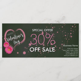 Tarjeta de descuento El día de San Valentín de Flo