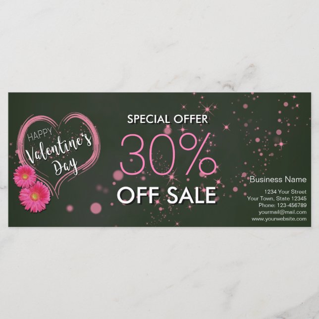 Tarjeta de descuento El día de San Valentín de Flo (Anverso)