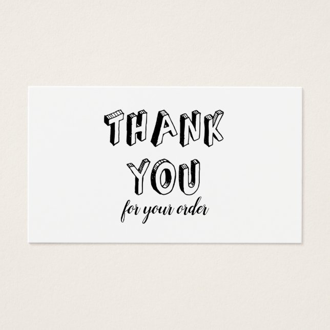 Tarjeta de descuento Gracias por comprar (Frente)