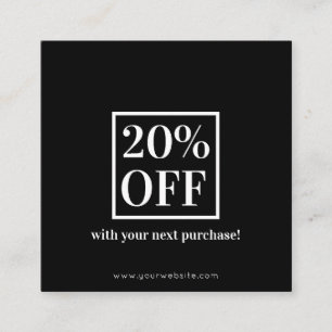Tarjeta de descuento Minimalista