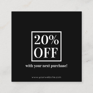 Tarjeta de descuento Minimalista