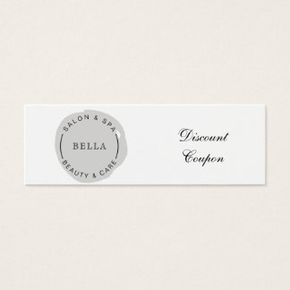 Tarjeta de descuento minimo-moderno en salón de gr