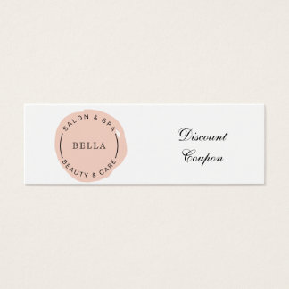 Tarjeta de descuento minimo-moderno Rubor Salon an