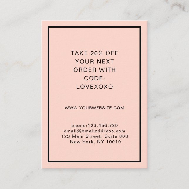 Tarjeta de descuento moderna y sencilla (Anverso)