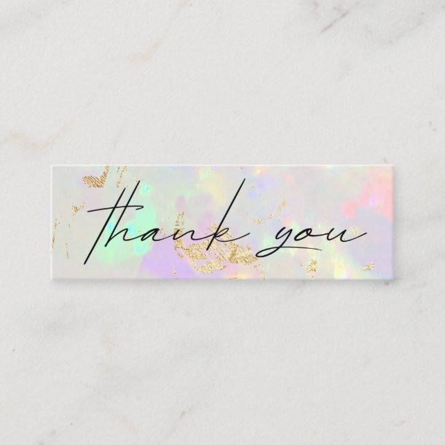 tarjeta de descuento opal agradecimientos (Anverso)