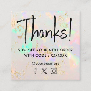 tarjeta de descuento opal de gemstone