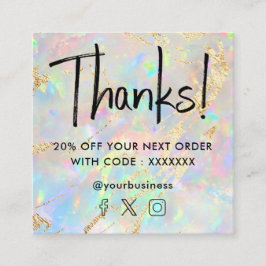 tarjeta de descuento opal de gemstone