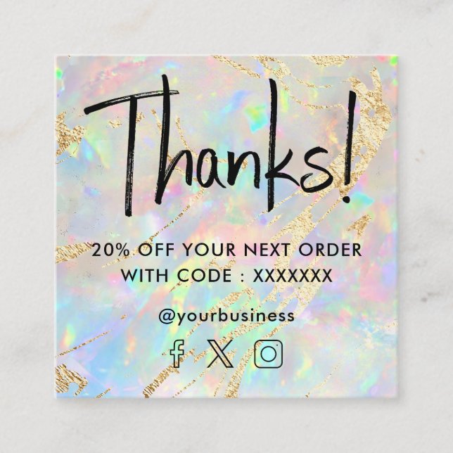 tarjeta de descuento opal de gemstone (Anverso)