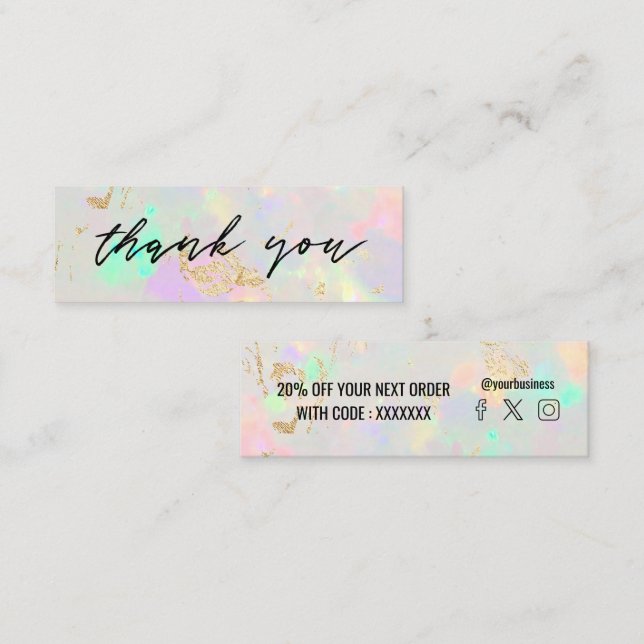 tarjeta de descuento opal gemstone (Anverso / Reverso)