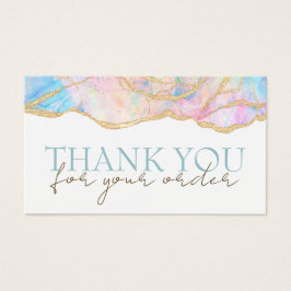 Tarjeta de descuento opal rosa azul