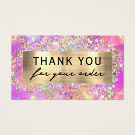 tarjeta de descuento opal rosa purpurina