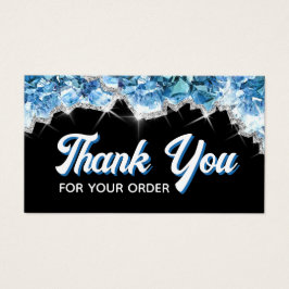 Tarjeta de descuento para cristales azules