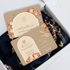 Tarjeta de descuento para Flores Retro Arch