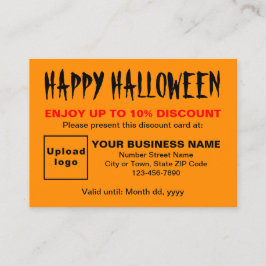 Tarjeta de descuento por color de Naranja de Hallo
