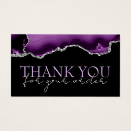 Tarjeta de descuento Purple Silver agate