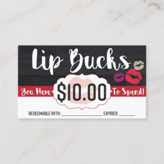 Tarjeta De Descuentos $10 dólares del labio